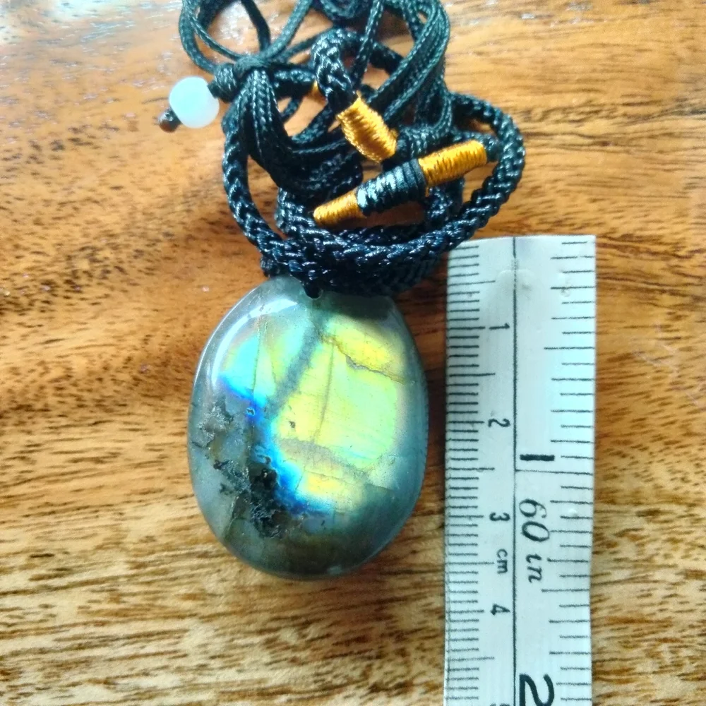 Labradorite Colorful Flash Rope Necklace - Picture 2 of 3
